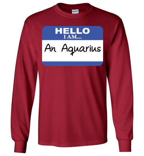 An Aquarius. Adult. LS Tshirt
