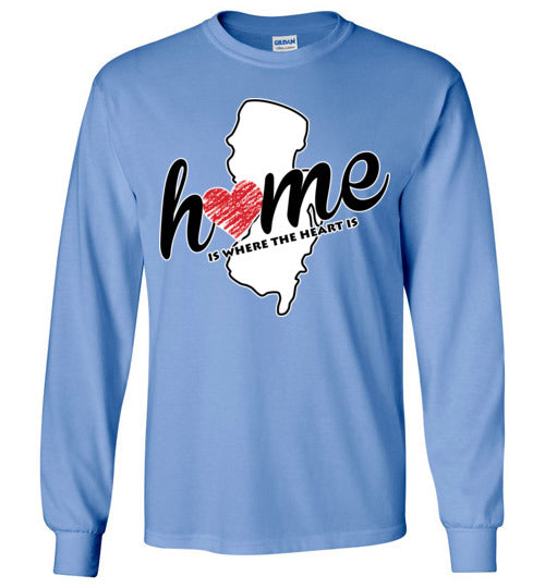 New Jersey Home. Adult. LS Tshirt