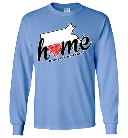 Massachusetts Home. Adult. LS Tshirt