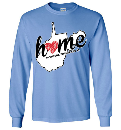 West Virginia Home. Adult. LS Tshirt