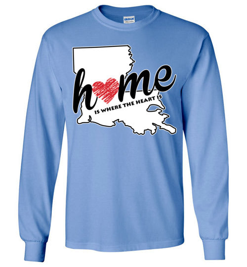 Louisiana Home. Adult. LS Tshirts