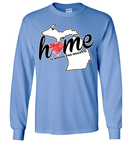 Michigan Home. Adult. LS Tshirts