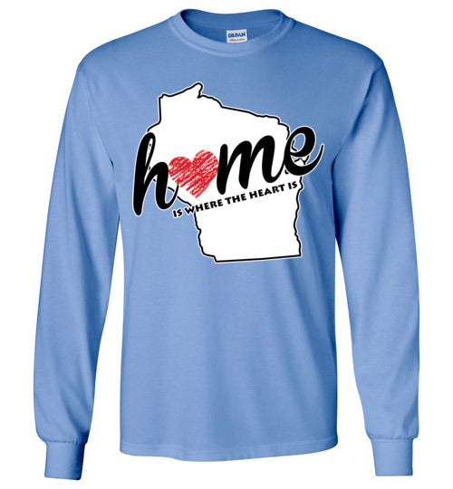 Wisconsin Home. Adult. LS Tshirt