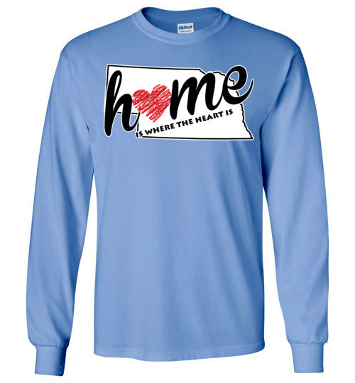 Nebraska Home. Adult. LS Tshirt