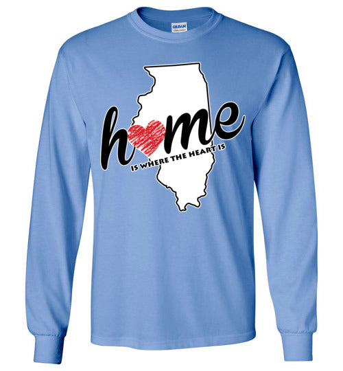 Illinois Home. Adult. LS Tshirt