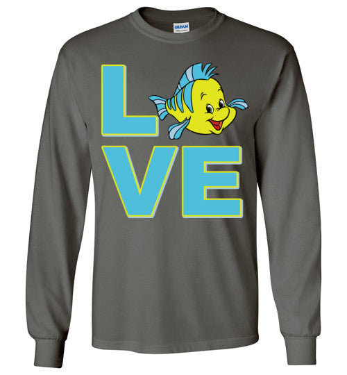 Love Flounder. Adult. LS Tshirt