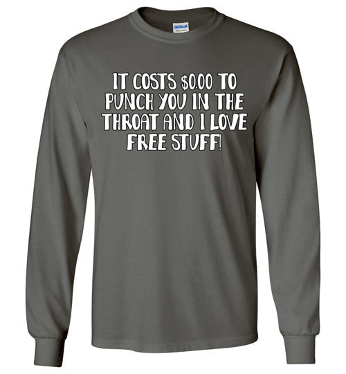 Throat Punch. Adult LS Tshirt