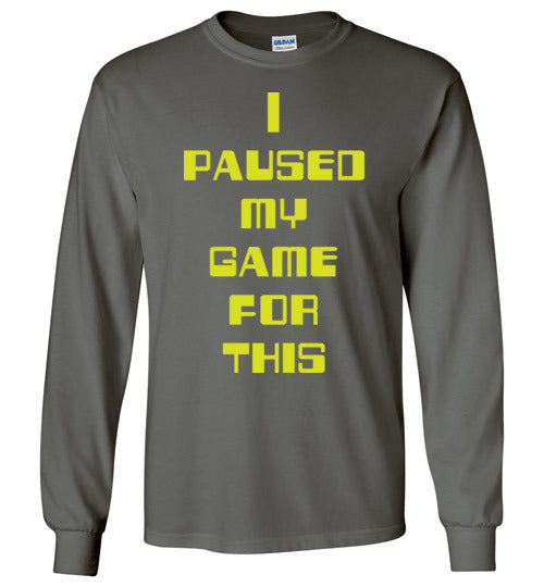 I Paused My Game. Youth. LS Tshirt