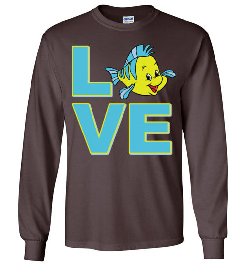 Love Flounder. Adult. LS Tshirt