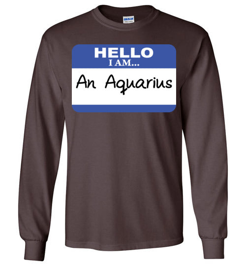 An Aquarius. Adult. LS Tshirt