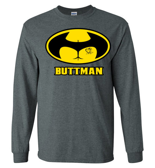 Buttman Heart. Adult. LS Tshirt