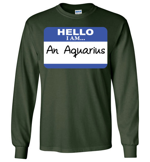 An Aquarius. Adult. LS Tshirt