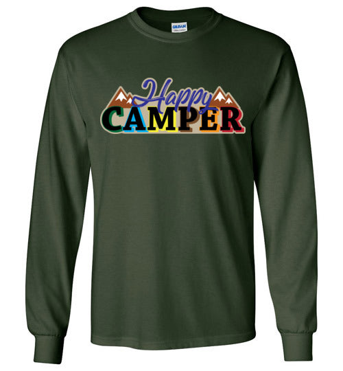 Happy Camper. Adult. LS Tshirt