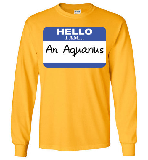 An Aquarius. Adult. LS Tshirt