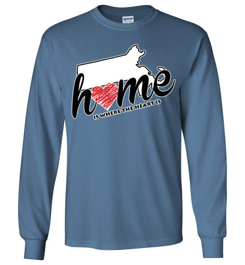 Massachusetts Home. Adult. LS Tshirt