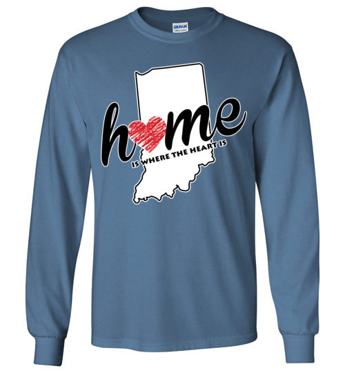 Indiana Home. Adult. LS Tshirts