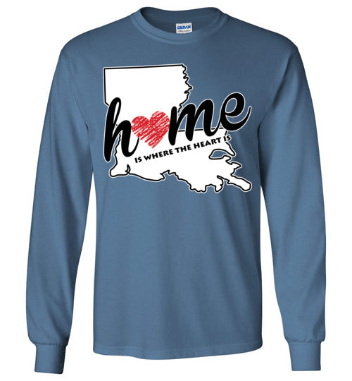 Louisiana Home. Adult. LS Tshirts