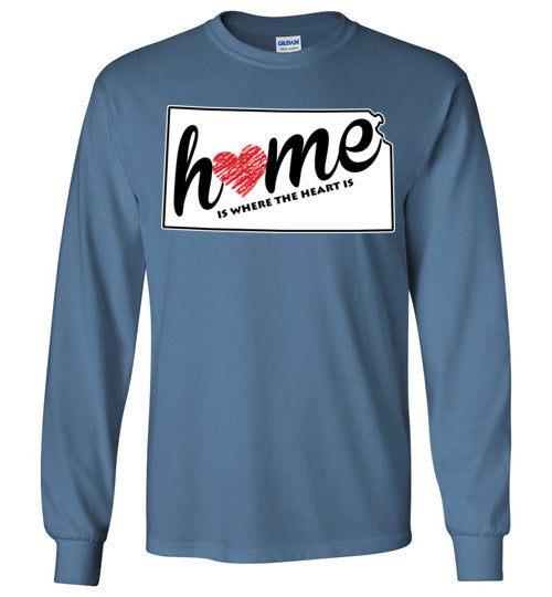 Kansas Home. Adult. LS Tshirt