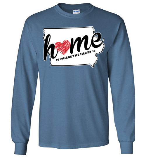 Iowa Home. Adult. LS Tshirt