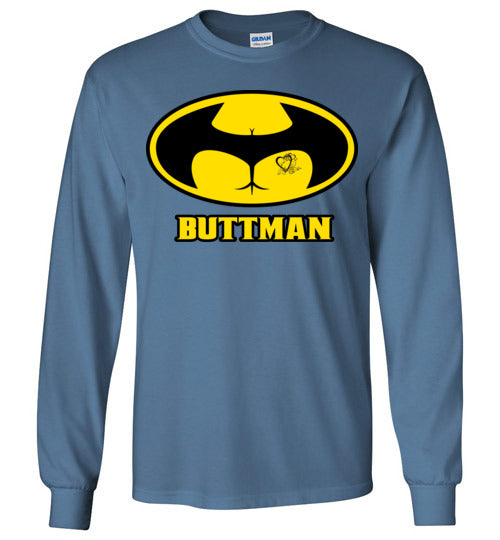 Buttman Heart. Adult. LS Tshirt