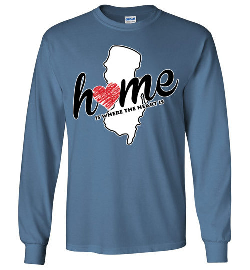 New Jersey Home. Adult. LS Tshirt