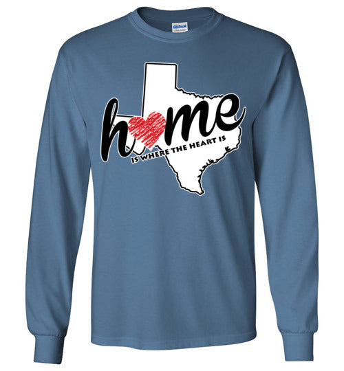 Texas Home. Adult. LS Tshirt