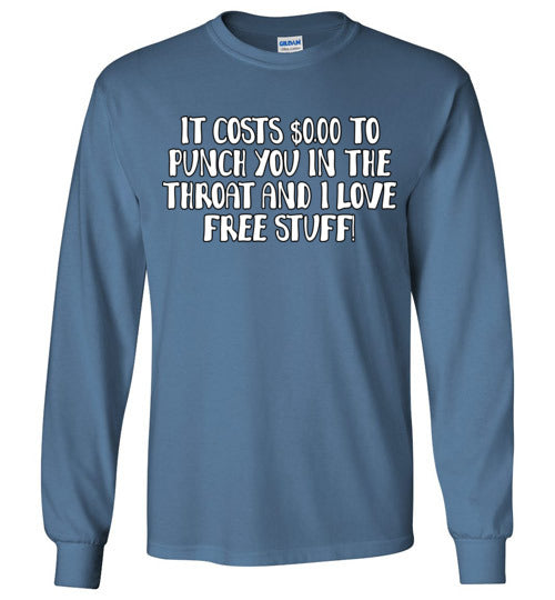 Throat Punch. Adult LS Tshirt