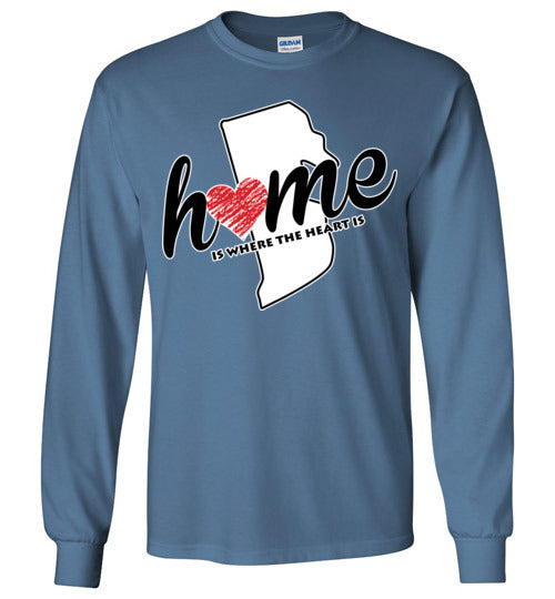 Rhode Island Home. Adult. LS Tshirt
