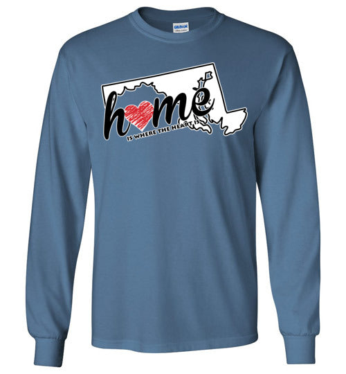 Maryland Home. Adult. LS Tshirt.