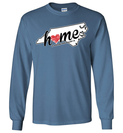 North Carolina Home. Adult. LS Tshirt