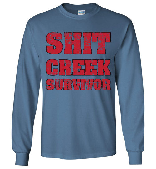 Shit Creek Red.Adult. LS Tshirts