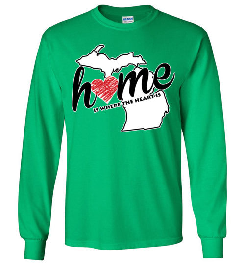 Michigan Home. Adult. LS Tshirts