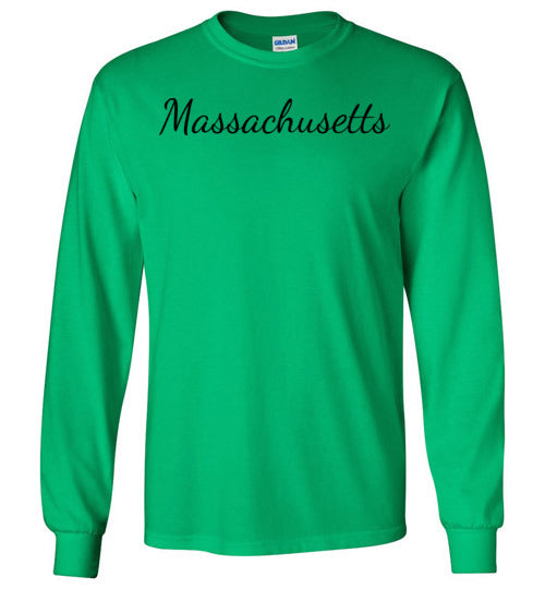 Massachusetts. Adult. LS Tshirt