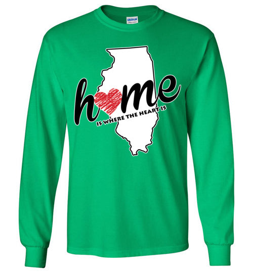 Illinois Home. Adult. LS Tshirt