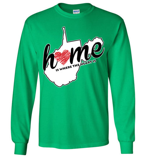 West Virginia Home. Adult. LS Tshirt