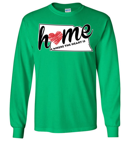 Nebraska Home. Youth. LS Tshirt