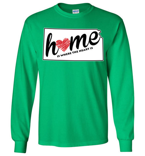 Kansas Home. Youth. LS Tshirts