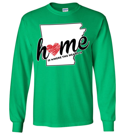 Arkansas Home. Adult. LS Tshirt