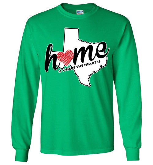 Texas Home. Adult. LS Tshirt