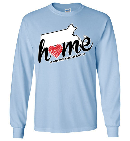 Massachusetts Home. Adult. LS Tshirt