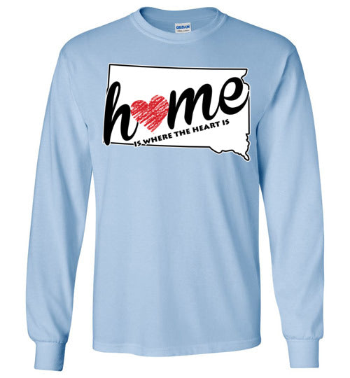 South Dakota Home. Adult. LS Tshirt