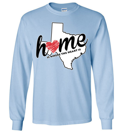 Texas Home. Adult. LS Tshirt