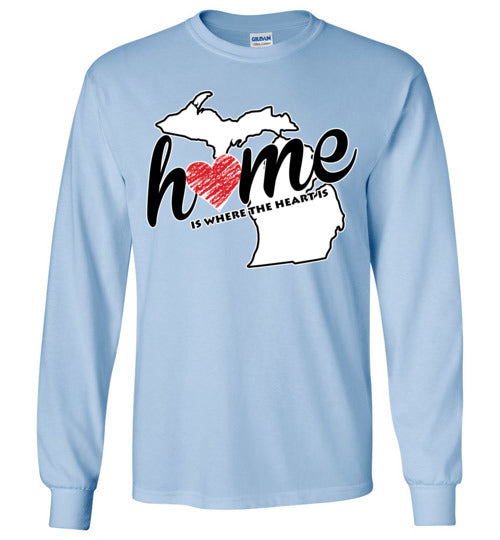Michigan Home. Adult. LS Tshirts