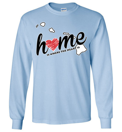 Hawaii Home. Adult. LS Tshirts