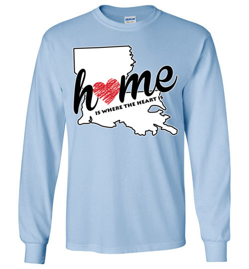 Louisiana Home. Adult. LS Tshirts