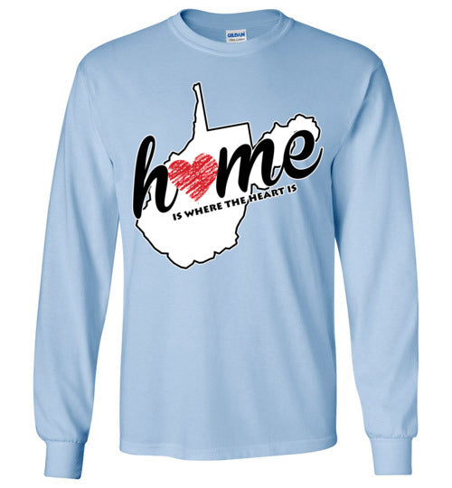 West Virginia Home. Adult. LS Tshirt