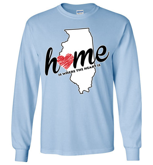 Illinois Home. Adult. LS Tshirt