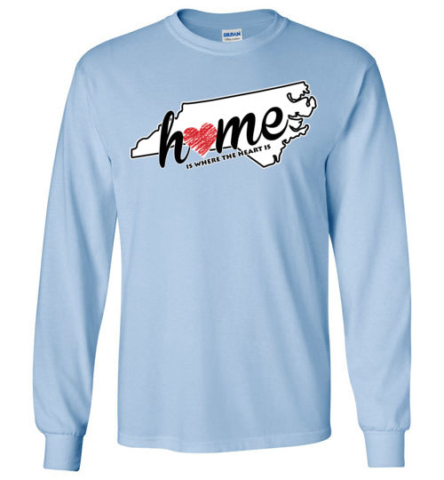 North Carolina Home. Adult. LS Tshirt
