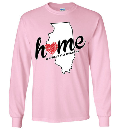 Illinois Home. Adult. LS Tshirt
