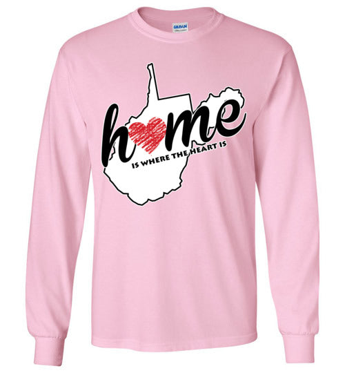 West Virginia Home. Adult. LS Tshirt